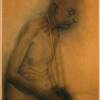 Self as an Older Man 1989   Charcoal on Masonite 
28" x 40" (72 cm x 101 cm)